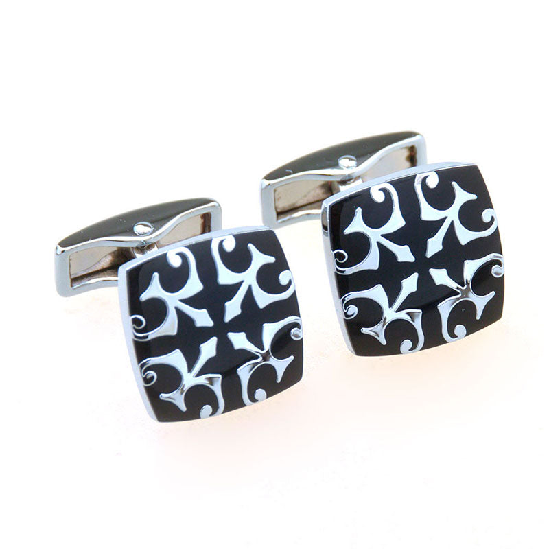 Enamel Dropping Glue Cufflinks