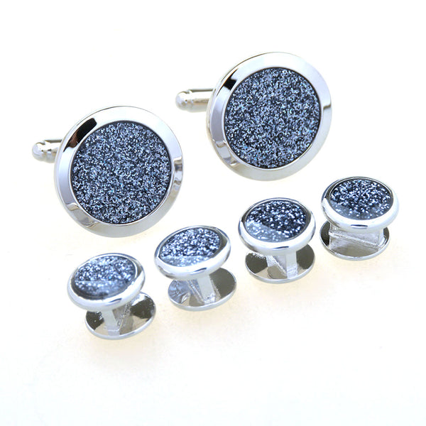 Enamel Dropping Glue Cufflinks And Collar Set
