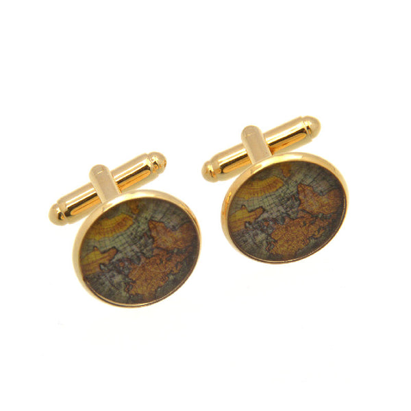 European & American Classical Enamel Dropping Glue Cufflinks