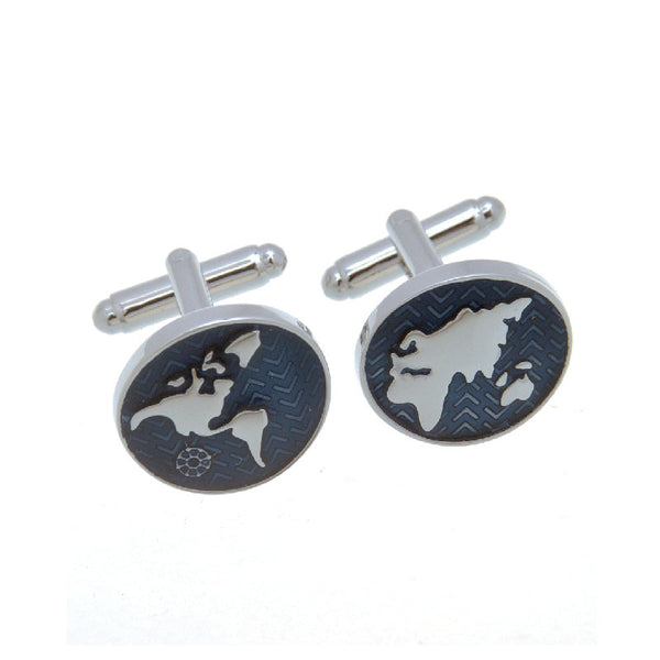 European & American Classical Enamel Dropping Glue Cufflinks