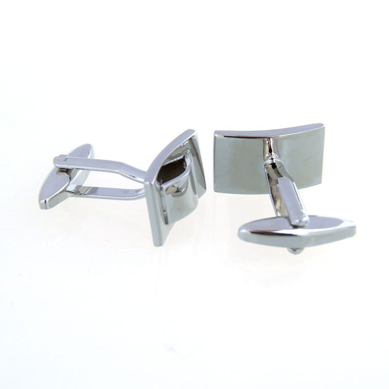 European & American Classical Plain Colour Metal Cufflinks