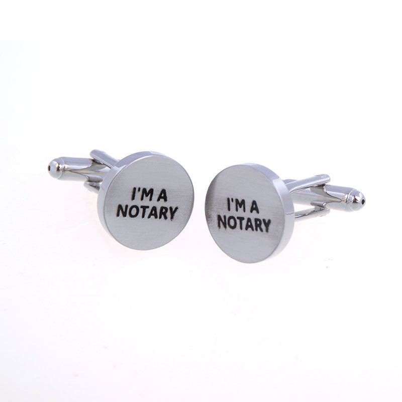 Number Letter Grease Baking Paint Cufflinks