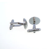 Laser Laser Chinese Knot Plain Colour Metal Cufflinks