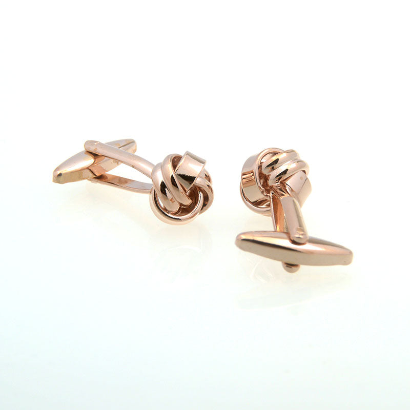 Laser Laser Chinese Knot Plain Colour Metal Cufflinks