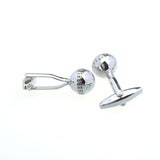 Laser Laser Chinese Knot Plain Colour Metal Cufflinks