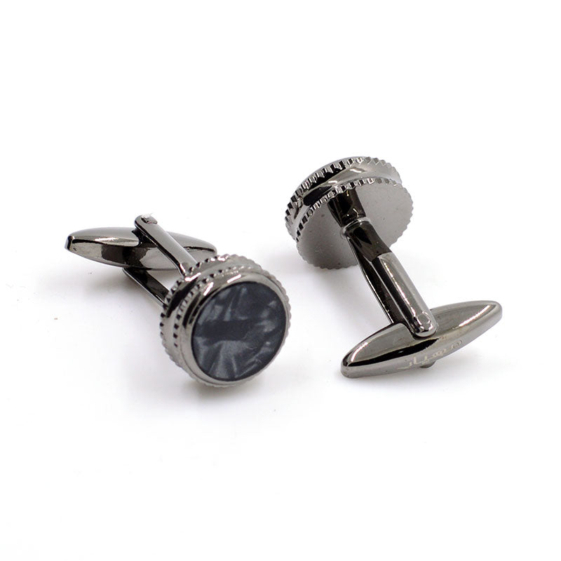 European & American Classical Shells Agate Cufflinks
