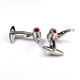 European & American Classical Crystal Zircon Cufflinks