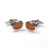 Festivals Wedding Reception Cateye Glass Cufflinks