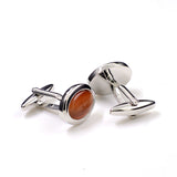 Festivals Wedding Reception Cateye Glass Cufflinks