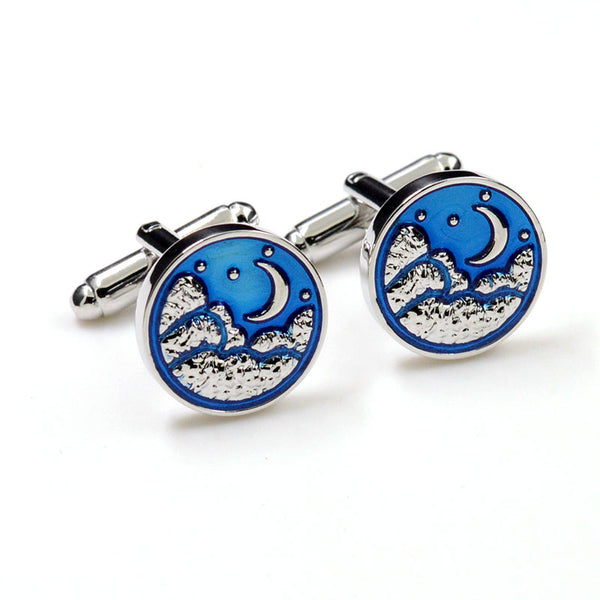 Cartoon Anime Enamel Dropping Glue Cufflinks