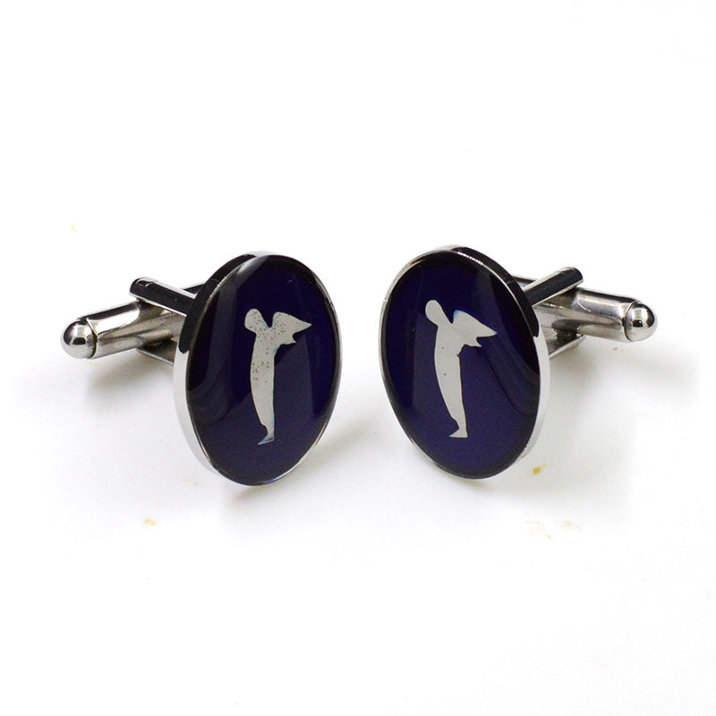Cartoon Anime Enamel Dropping Glue Cufflinks