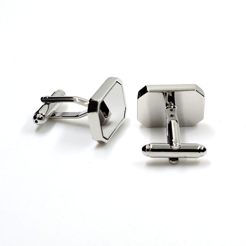 Sports Technology Plain Colour Metal Cufflinks