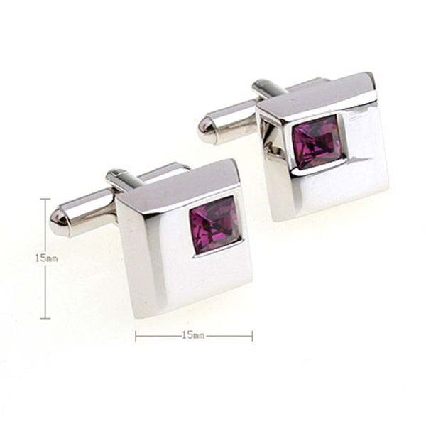 Crystal Zircon Cufflinks