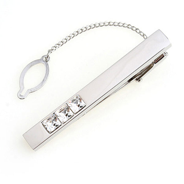 Crystal Zircon Tie Bars