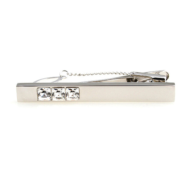 Crystal Zircon Tie Bars