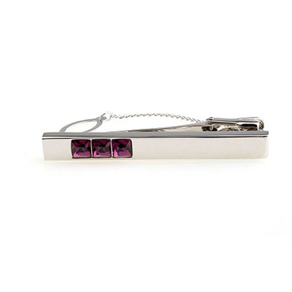 Crystal Zircon Tie Bars