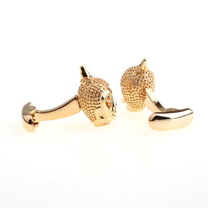 European & American Classical Plain Colour Metal Cufflinks