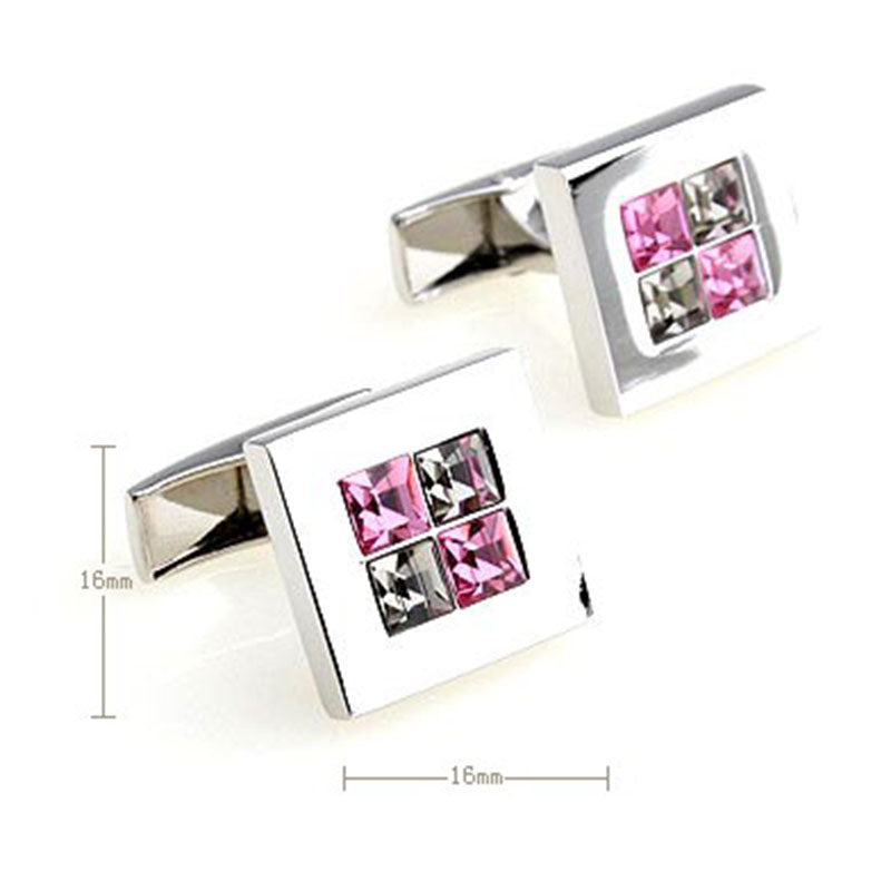 Crystal Zircon Cufflinks