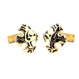 European & American Classical Enamel Dropping Glue Cufflinks