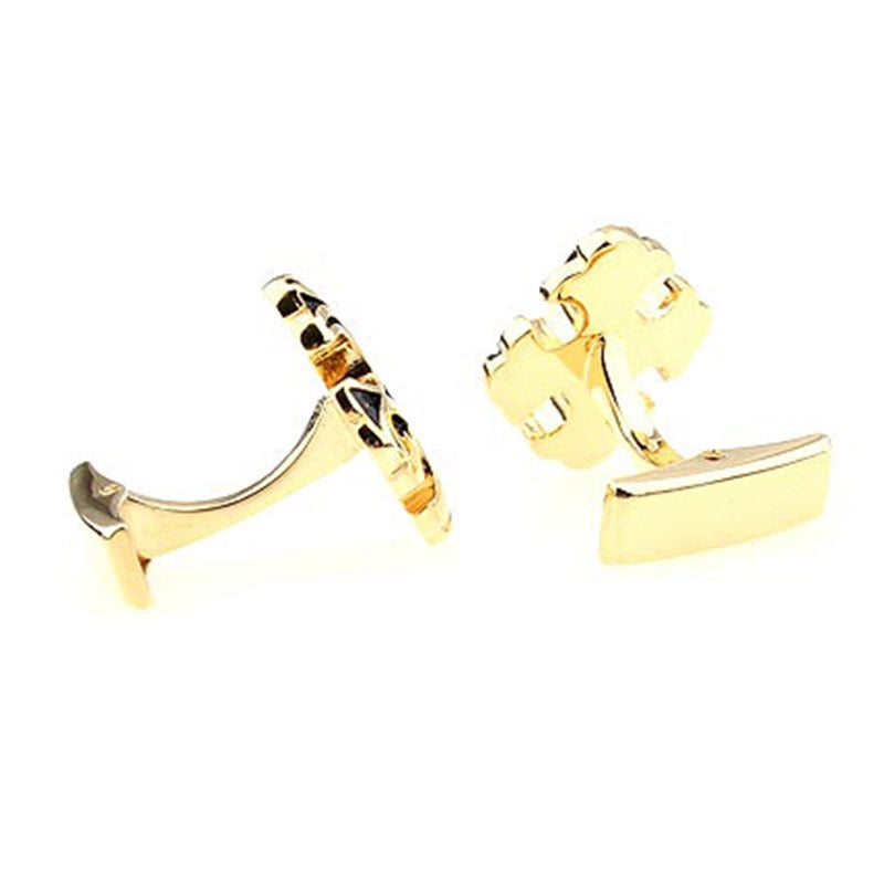 European & American Classical Enamel Dropping Glue Cufflinks