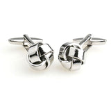 Laser Laser Chinese Knot Plain Colour Metal Cufflinks