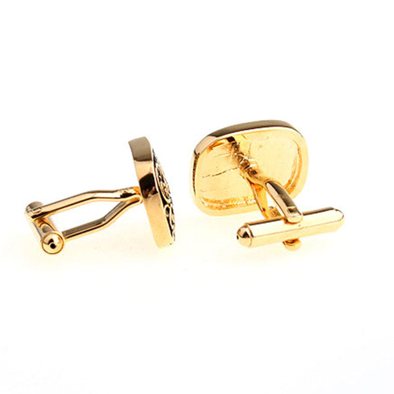 European & American Classical Enamel Dropping Glue Cufflinks
