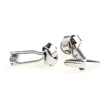 Laser Laser Chinese Knot Plain Colour Metal Cufflinks