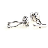 Laser Laser Chinese Knot Plain Colour Metal Cufflinks