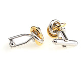 Laser Laser Chinese Knot Plain Colour Metal Cufflinks