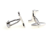 Number Letter Plain Colour Metal Cufflinks