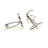 Number Letter Plain Colour Metal Cufflinks
