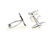 Number Letter Plain Colour Metal Cufflinks