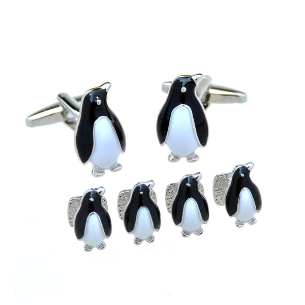 Animals Plants Enamel Dropping Glue Cufflinks And Collar Set
