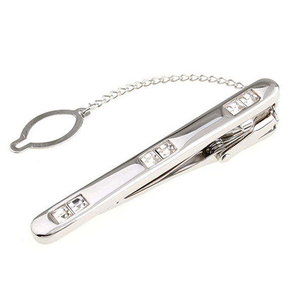 Crystal Zircon Tie Bars