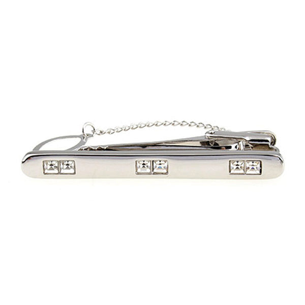 Crystal Zircon Tie Bars