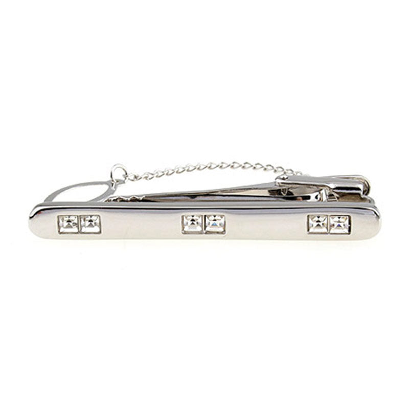 Crystal Zircon Tie Bars