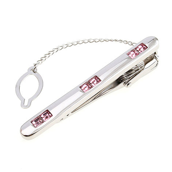 Crystal Zircon Tie Bars