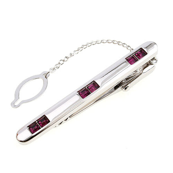 Crystal Zircon Tie Bars