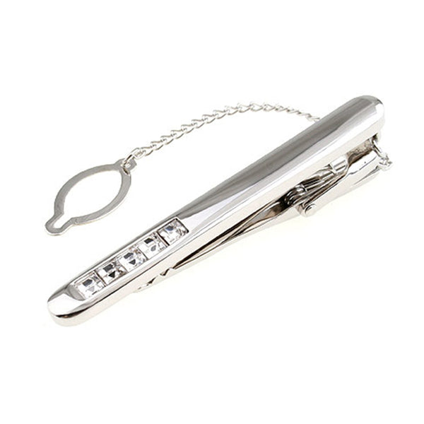 Crystal Zircon Tie Bars