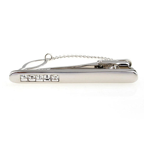Crystal Zircon Tie Bars