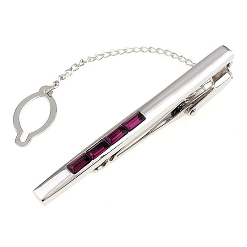 Crystal Zircon Tie Bars