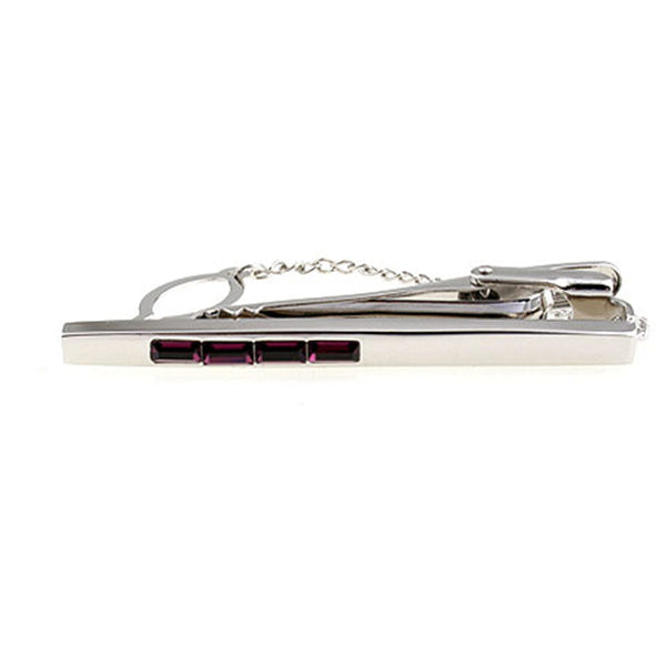 Crystal Zircon Tie Bars