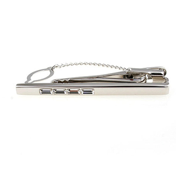 Crystal Zircon Tie Bars