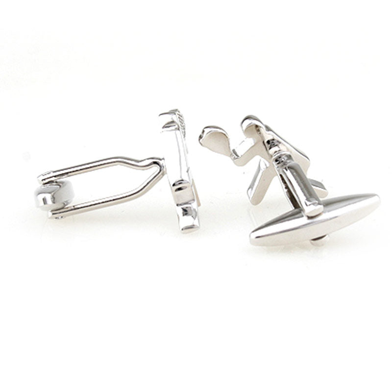 Sports Technology Plain Colour Metal Cufflinks