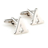 Number Letter Plain Colour Metal Cufflinks
