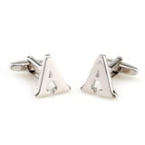 Number Letter Plain Colour Metal Cufflinks