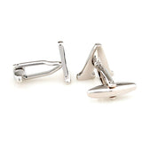 Number Letter Plain Colour Metal Cufflinks