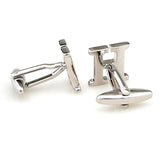 Number Letter Plain Colour Metal Cufflinks