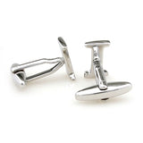 Number Letter Plain Colour Metal Cufflinks