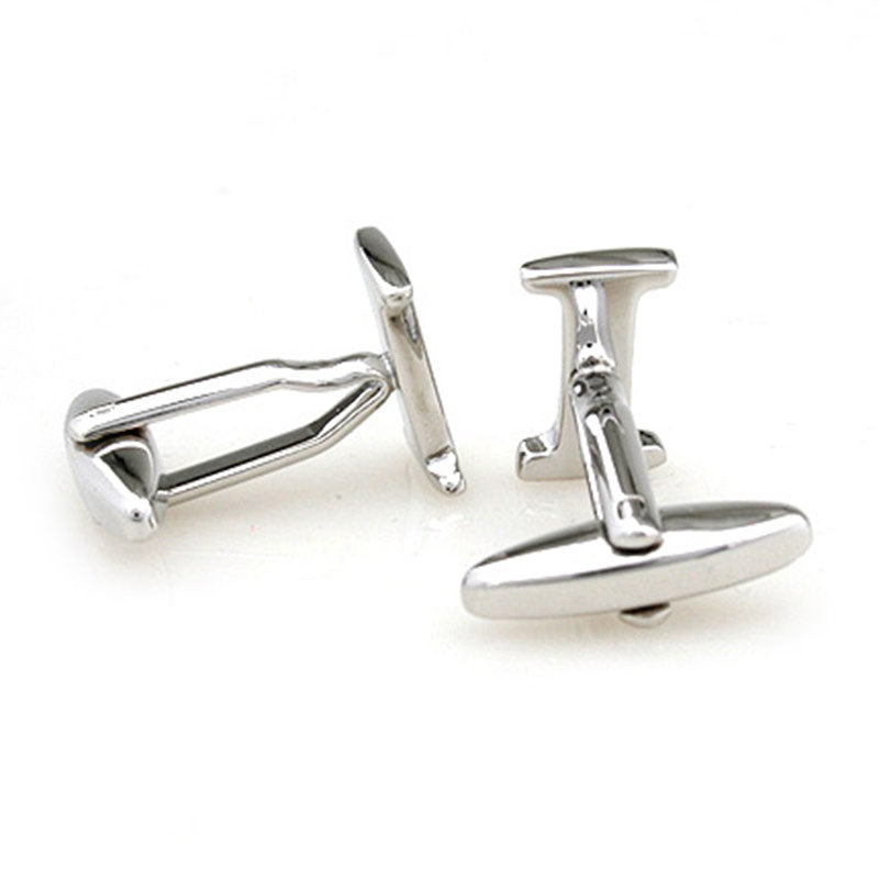 Number Letter Plain Colour Metal Cufflinks